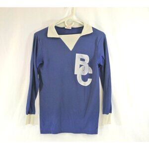 Adidas BC Games VTG Shirt Rugby Soccer Jersey #10 Blue & White Size 34/36